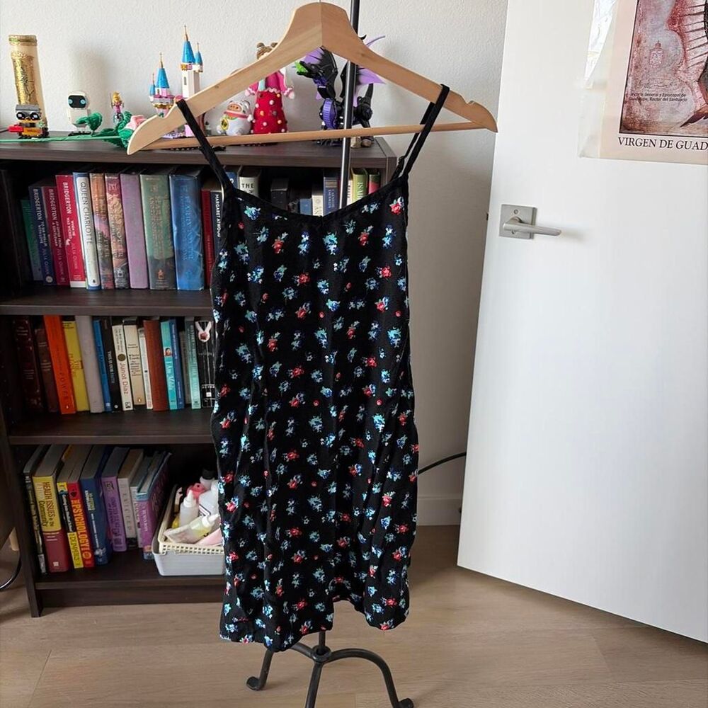 Justice Girls Floral Cami Dress Black Size 12